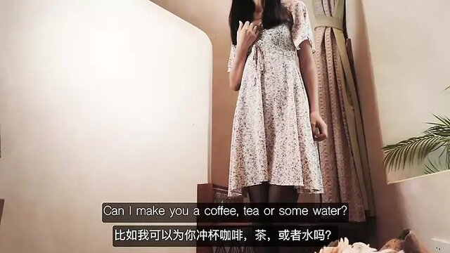 Hot babysitter strokes boss's cock and puts the moves on him