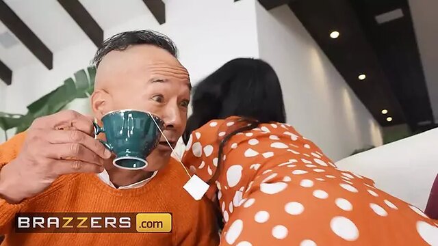 Marica Hase Wants To Drain David So He Can Focus On Studying While Lulu Chu Mounts Grandpa In The Other Room - BRAZZERS