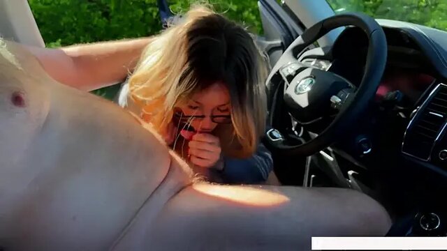 Asian teen gives blowjob and shows off her body