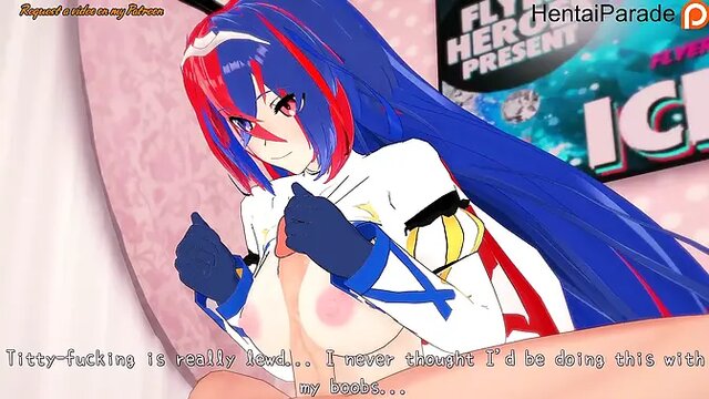 Fire Emblem heroine gives a sloppy blowjob and rides cock hard