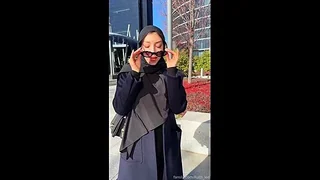 Hijabi vixen gets naughty in the bathroom