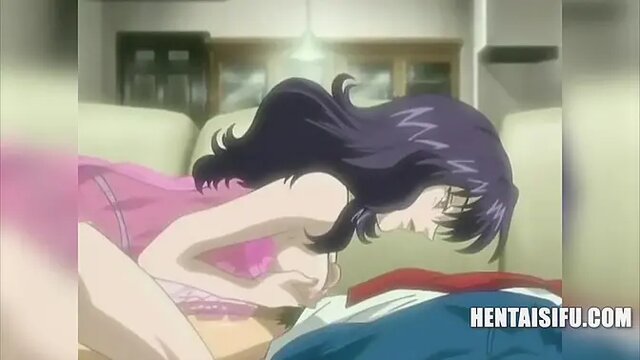 Innocent stepniece gets fucked by MILF stepaunt in uncensored Japanese hentai