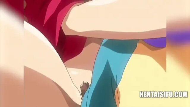 Sultry Asian teen gets gangbanged in bikini at anime hentai war