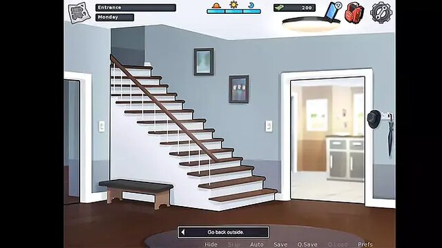 Animated cartoon threesome with Debbie in a hentai game