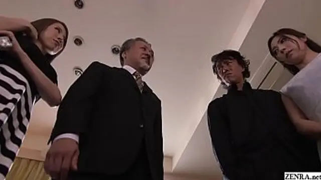 HD Japanese Wife Swap: Erika & Mirei Striptease &mdash;  Cheating Hubbies′ Orally Pleasure With Blowjobs & 69s